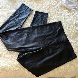 Leather leggings. NWT large